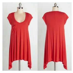 A Crush on Casual Tunic in Tomato